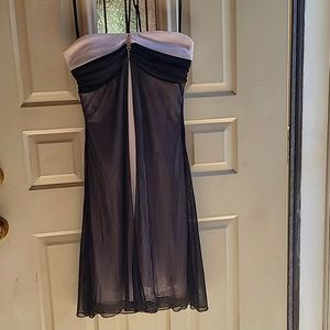 Womens strapless middle tie up dress